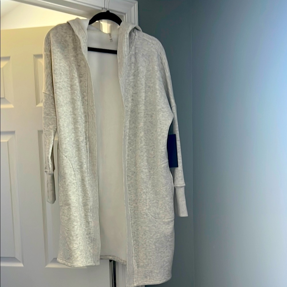 Mono B Light Gray Hooded Cardigan